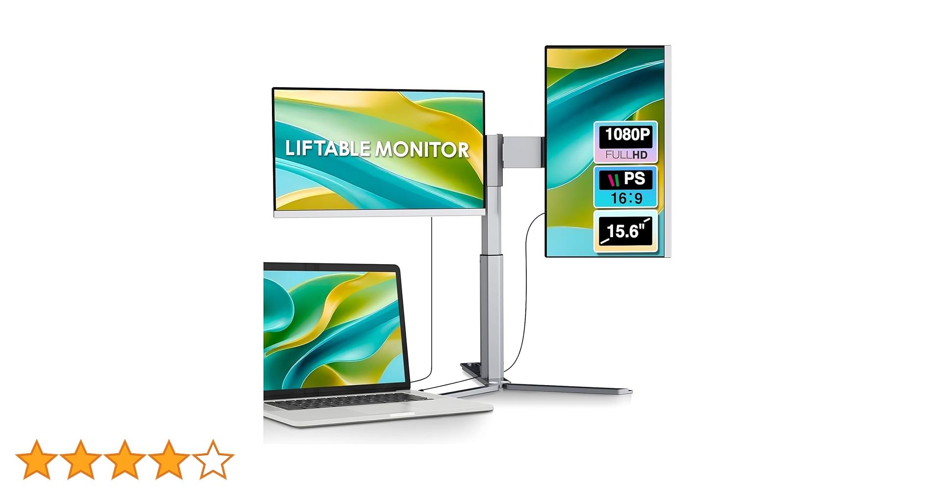 Amazon.co.jp: LivElect 15.6インチ デュアルモバイルモニター【360